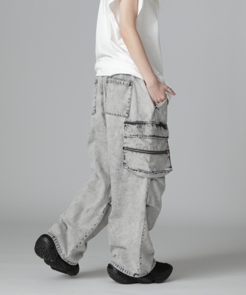 DANKE SCHON(ダンケシェーン)の「【WEB&DEPOT限定】DankeSchon/ダンケシェーン/DENIM WPOCKET CARGO(その他パンツ・レディース・ブラック/グレー・XL/L/M/S)」の5枚目の写真