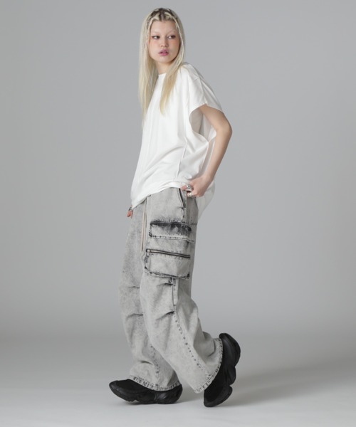 DANKE SCHON(ダンケシェーン)の「【WEB&DEPOT限定】DankeSchon/ダンケシェーン/DENIM WPOCKET CARGO(その他パンツ・レディース・ブラック/グレー・XL/L/M/S)」の10枚目の写真