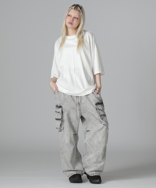 DANKE SCHON(ダンケシェーン)の「【WEB&DEPOT限定】DankeSchon/ダンケシェーン/DENIM WPOCKET CARGO(その他パンツ・レディース・ブラック/グレー・XL/L/M/S)」の12枚目の写真