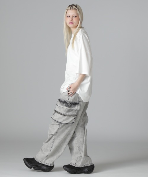 DANKE SCHON(ダンケシェーン)の「【WEB&DEPOT限定】DankeSchon/ダンケシェーン/DENIM WPOCKET CARGO(その他パンツ・レディース・ブラック/グレー・XL/L/M/S)」の13枚目の写真