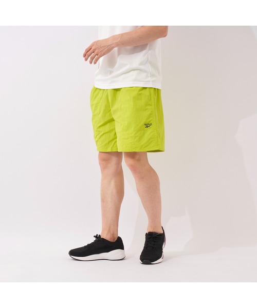 Reebok（リーボック）の「Reebok リーボック ナイロンショーツ 水陸両用 ブランド ロゴ 軽量 スポーツパンツ アウトドア ナイロンパンツ（その他パンツ・メンズ・ライトカーキ/ライム/ネイビー/ベージュ/ブラック/チャコールグレー・M/L/LL）」の4枚目の写真