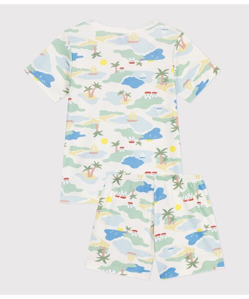 PETIT BATEAU(プチバトー)の「半袖パジャマ(ルームウェア/パジャマ・キッズ・ホワイト系その他・2YEAR/3YEAR/4YEAR/5YEAR)」の3枚目の写真