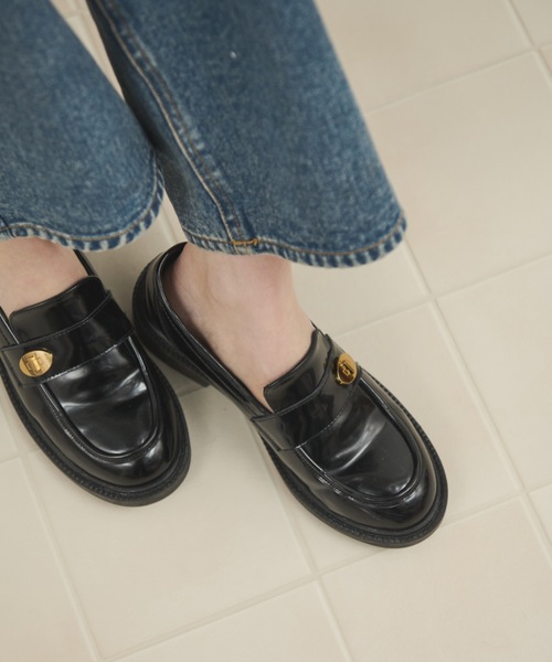 セール】メタリックバックルローファー（ローファー）｜Shelly island