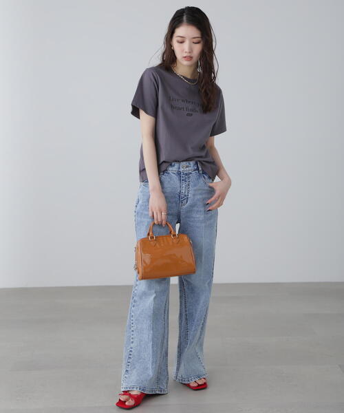 FREE'S MART（フリーズマート）の「◆シンプルロゴTシャツ（Tシャツ/カットソー・レディース・ベージュ/ホワイト/ホワイト系その他/グレー・FREE）」の8枚目の写真