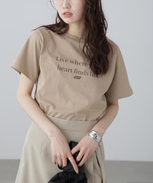 FREE'S MART（フリーズマート）の「◆シンプルロゴTシャツ（Tシャツ/カットソー・レディース・ベージュ/ホワイト/ホワイト系その他/グレー・FREE）」の19枚目の写真
