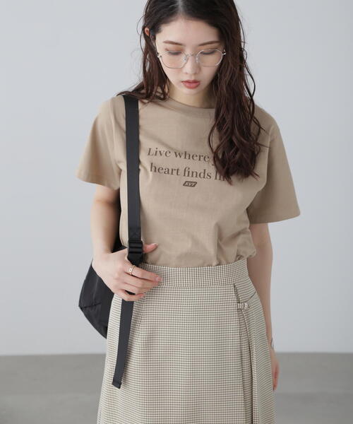 FREE'S MART（フリーズマート）の「◆シンプルロゴTシャツ（Tシャツ/カットソー・レディース・ベージュ/ホワイト/ホワイト系その他/グレー・FREE）」の18枚目の写真