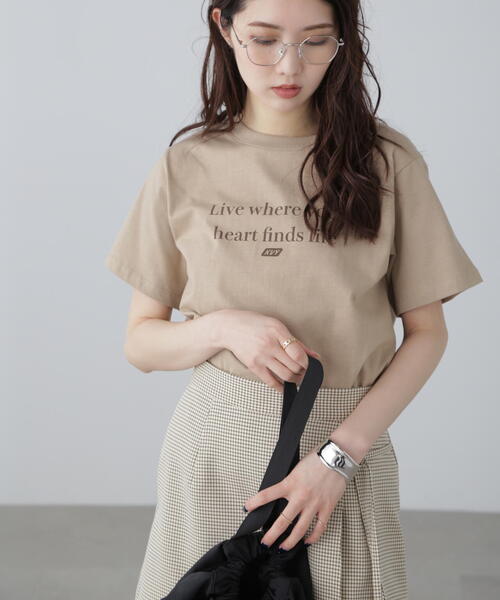 FREE'S MART（フリーズマート）の「◆シンプルロゴTシャツ（Tシャツ/カットソー・レディース・ベージュ/ホワイト/ホワイト系その他/グレー・FREE）」の17枚目の写真