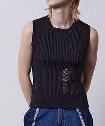 VERSEAU（ヴェルソー）の「ダメージノースリニット（ニット/セーター）」