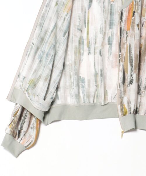 Q（キュー）の「ニュアンスカラーブルゾン（ブルゾン・レディース・グリーン系その他/ベージュ系その他・MEDIUM）」の9枚目の写真