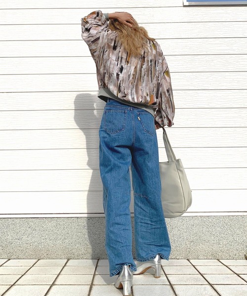 Q（キュー）の「ニュアンスカラーブルゾン（ブルゾン・レディース・グリーン系その他/ベージュ系その他・MEDIUM）」の4枚目の写真