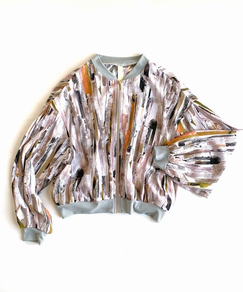 Q（キュー）の「ニュアンスカラーブルゾン（ブルゾン・レディース・グリーン系その他/ベージュ系その他・MEDIUM）」の10枚目の写真