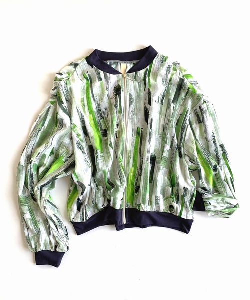 Q（キュー）の「ニュアンスカラーブルゾン（ブルゾン・レディース・グリーン系その他/ベージュ系その他・MEDIUM）」の11枚目の写真