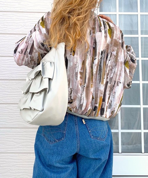 Q（キュー）の「ニュアンスカラーブルゾン（ブルゾン・レディース・グリーン系その他/ベージュ系その他・MEDIUM）」の18枚目の写真