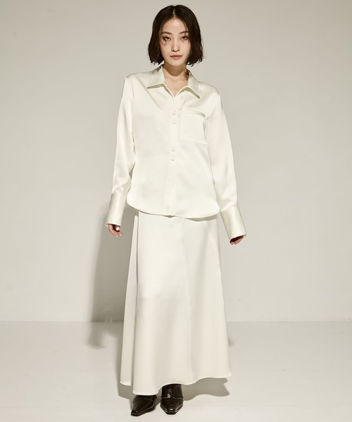 STUDIOUS スカート セール】【STUDIOUS/ステュディオス】Stretch Satin Skirt/ストレッチ