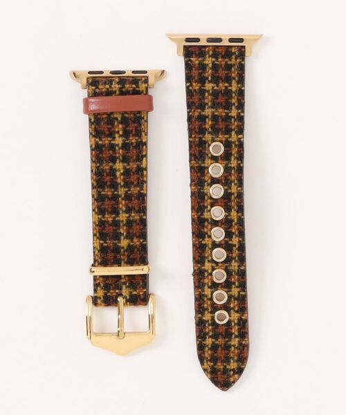 CERCA(チェルカ)の「LUON / Apple Watch Band / ツイード チェック アップルウォッチ バンド(デジタル腕時計・レディース・レッド/ブルー/ブラウン系2/ブラウン系1/グリーン/ピンク/ブラウン系3/ライトピンク・B/A)」の2枚目の写真