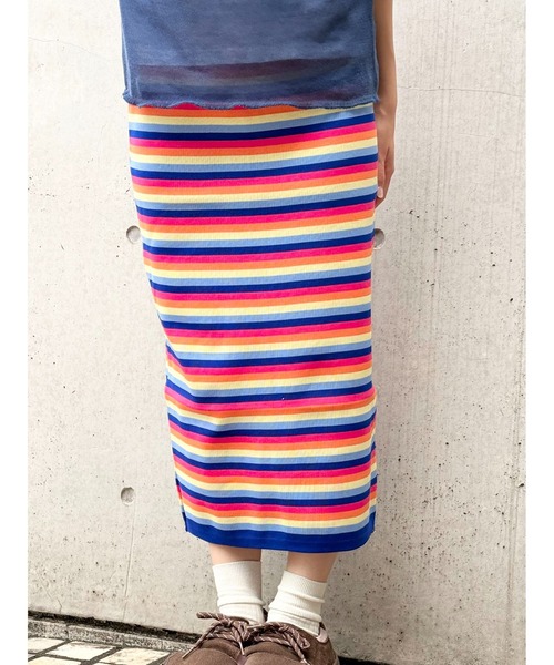 Siblings（シブリングス）の「Long Skirt（スカート・レディース・レインボー/ネイビー/グリーン・LARGE/SMALL）」の3枚目の写真