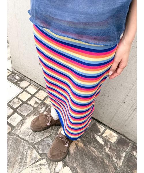 Siblings（シブリングス）の「Long Skirt（スカート・レディース・レインボー/ネイビー/グリーン・LARGE/SMALL）」の4枚目の写真
