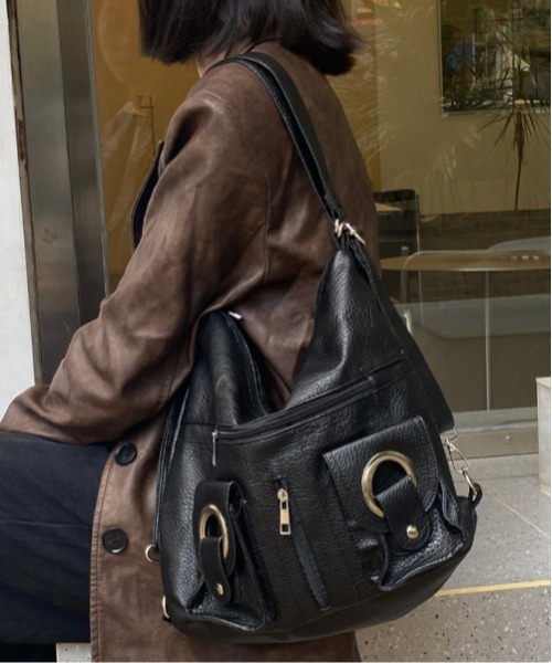 Bz】合成皮革2WAYショルダーバッグ/Y2K リュック（MA/EK109）（バック