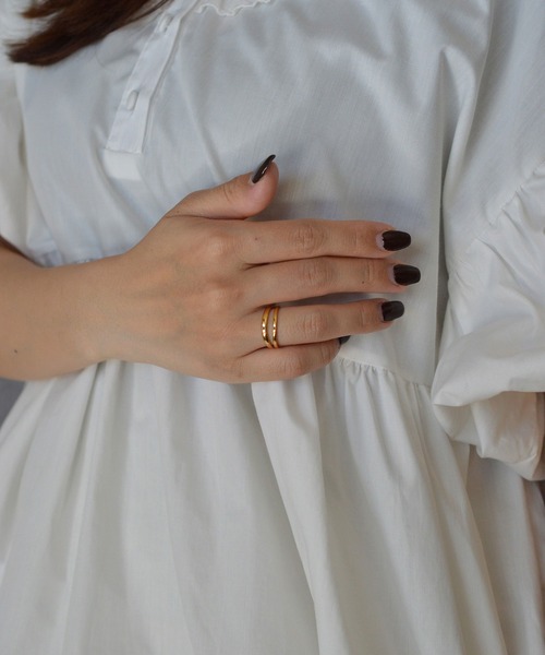 BROTHERHOOD（ブラザーフッド）の「【earyear】Twin Line Open design peti Volume Ring（リング・レディース・シルバー/ゴールド・SMALL/MEDIUM/LARGE）」の10枚目の写真