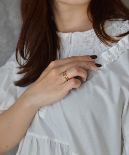 BROTHERHOOD（ブラザーフッド）の「【earyear】Twin Line Open design peti Volume Ring（リング・レディース・シルバー/ゴールド・SMALL/MEDIUM/LARGE）」の11枚目の写真