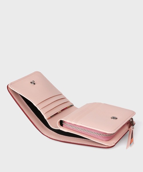 Paul Smith(ポールスミス)の「スワールプラー 2つ折り財布 / 555407 W792(財布・レディース・グレイッシュベージュ/ブラック/ピンク・FREE)」の13枚目の写真