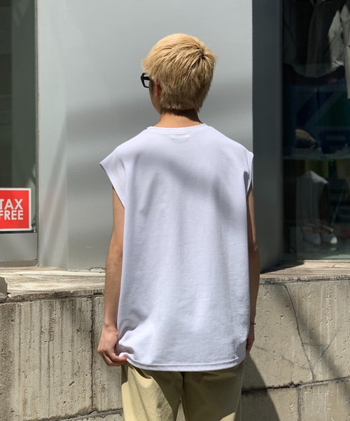 Toironier（トワロニエ）の「Toironier/トワロニエ/Sleeveless-T（タンクトップ・メンズ・ブラック/ホワイト・1/2）」の3枚目の写真