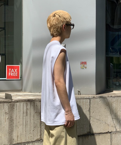 Toironier（トワロニエ）の「Toironier/トワロニエ/Sleeveless-T（タンクトップ・メンズ・ブラック/ホワイト・1/2）」の5枚目の写真