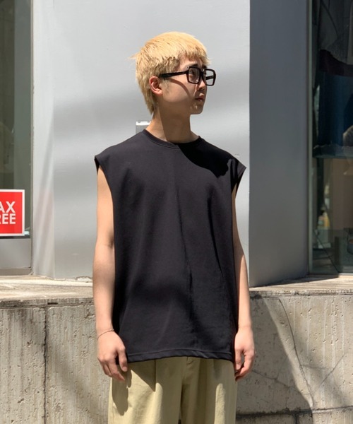Toironier（トワロニエ）の「Toironier/トワロニエ/Sleeveless-T（タンクトップ・メンズ・ブラック/ホワイト・1/2）」の22枚目の写真