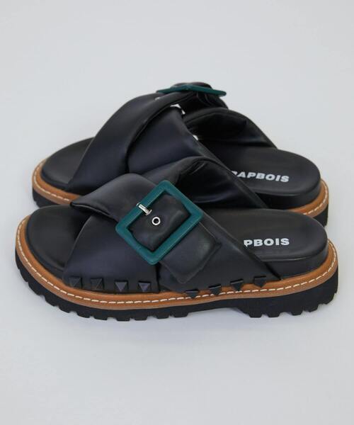 FRAPBOIS（フラボア）の「クロスサンダル（サンダル・レディース・ブラック・1/2/3/0）」の3枚目の写真