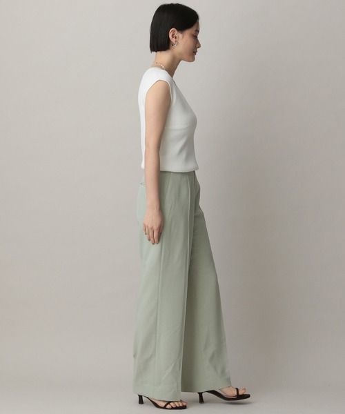 A part by（アパートバイ）の「アセテートニットタンクノースリーブ（タンクトップ・レディース・ブルー系その他3/オフホワイト/チャコールグレー・FREE）」の19枚目の写真