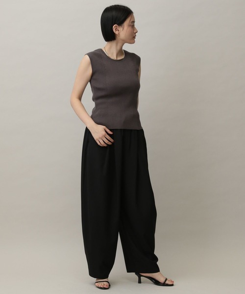 A part by（アパートバイ）の「アセテートニットタンクノースリーブ（タンクトップ・レディース・ブルー系その他3/オフホワイト/チャコールグレー・FREE）」の8枚目の写真