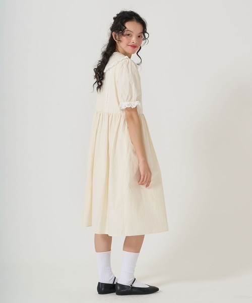 TINA:JOJUN(ティーナジョジュン)の「2WAY パフスリーブギャザーワンピース TINA:JOJUN(ワンピース・レディース・ホワイト/クリーム・M)」の13枚目の写真