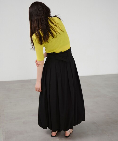 セール】タックプリーツバルーンスカート｜ストレッチ/抗ピリング/冬服