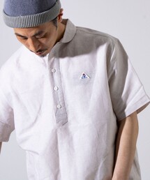 GEVACO | 【GEVACO/ゲバコ】コットンリネン プルオーバーシャツ ワンポイントロゴ ストライプ(シャツ/ブラウス)