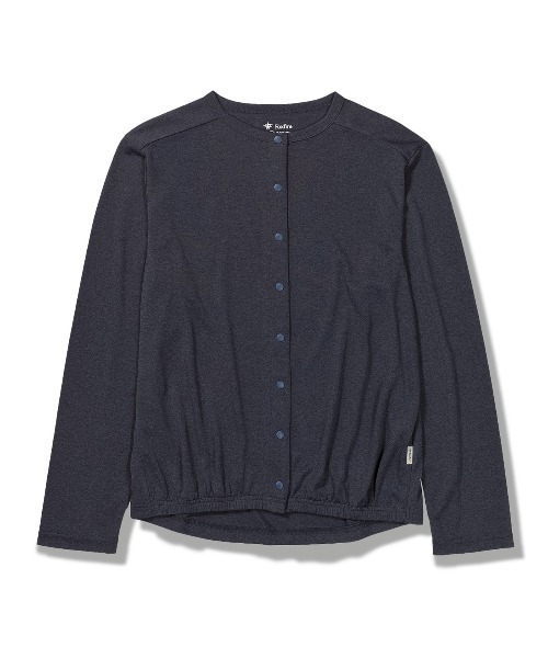Foxfire(フォックスファイヤー)の「SCメランジスナップカーディ(Tシャツ/カットソー・レディース・ライトグリーン/アイボリー/ネイビー・S/M/L)」の1枚目の写真