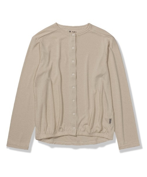 Foxfire(フォックスファイヤー)の「SCメランジスナップカーディ(Tシャツ/カットソー・レディース・ライトグリーン/アイボリー/ネイビー・S/M/L)」の2枚目の写真