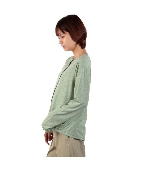 Foxfire(フォックスファイヤー)の「SCメランジスナップカーディ(Tシャツ/カットソー・レディース・ライトグリーン/アイボリー/ネイビー・S/M/L)」の5枚目の写真