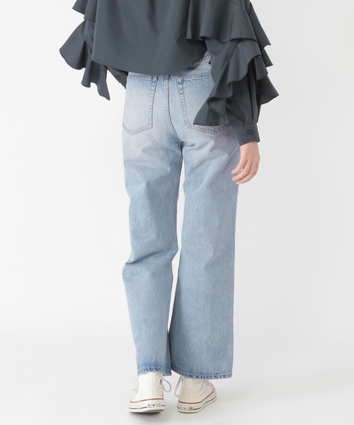 studio CLIP（スタディオクリップ）の「【daily CLIP】セミフレアルーズデニム（デニムパンツ・レディース・ライトブルー/ブルー・MEDIUM/LARGE）」の21枚目の写真