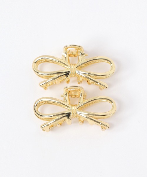 FOREVER 21(フォーエバー トゥエンティーワン)の「リボンヘアクリップ(バレッタ/ヘアクリップ・レディース・ゴールド/シルバー/ブラック・FREE)」の3枚目の写真