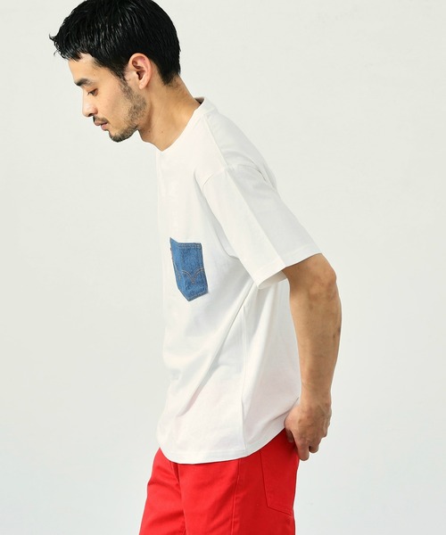 EDWIN(エドウィン)の「EDWIN エドウィン デニムポケット Tシャツ 半袖(Tシャツ/カットソー・メンズ・ホワイト/グレー/ブラック・MEDIUM/LARGE/X-LARGE)」の5枚目の写真
