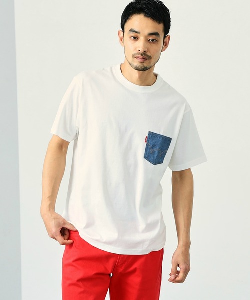 EDWIN(エドウィン)の「EDWIN エドウィン デニムポケット Tシャツ 半袖(Tシャツ/カットソー・メンズ・ホワイト/グレー/ブラック・MEDIUM/LARGE/X-LARGE)」の4枚目の写真