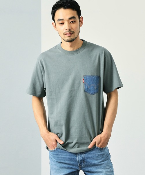 EDWIN(エドウィン)の「EDWIN エドウィン デニムポケット Tシャツ 半袖(Tシャツ/カットソー・メンズ・ホワイト/グレー/ブラック・MEDIUM/LARGE/X-LARGE)」の20枚目の写真