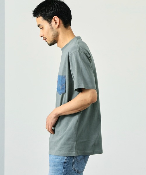 EDWIN(エドウィン)の「EDWIN エドウィン デニムポケット Tシャツ 半袖(Tシャツ/カットソー・メンズ・ホワイト/グレー/ブラック・MEDIUM/LARGE/X-LARGE)」の21枚目の写真