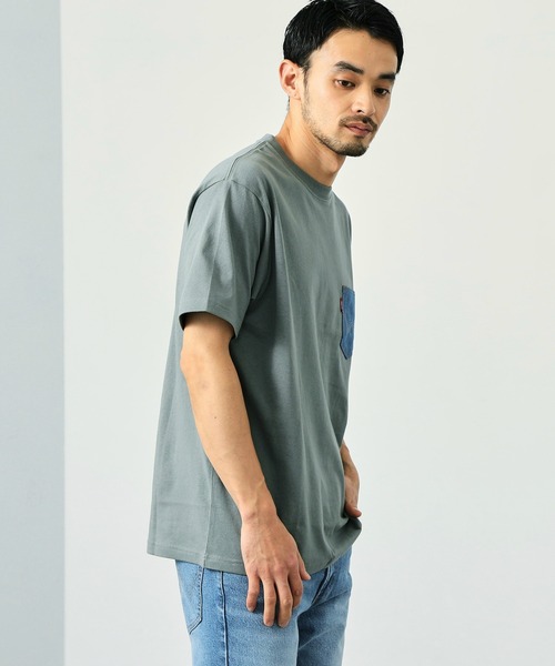 EDWIN(エドウィン)の「EDWIN エドウィン デニムポケット Tシャツ 半袖(Tシャツ/カットソー・メンズ・ホワイト/グレー/ブラック・MEDIUM/LARGE/X-LARGE)」の22枚目の写真
