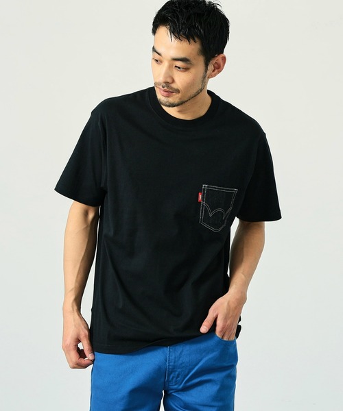 EDWIN(エドウィン)の「EDWIN エドウィン デニムポケット Tシャツ 半袖(Tシャツ/カットソー・メンズ・ホワイト/グレー/ブラック・MEDIUM/LARGE/X-LARGE)」の12枚目の写真