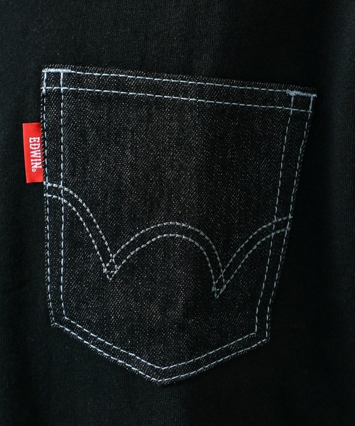 EDWIN(エドウィン)の「EDWIN エドウィン デニムポケット Tシャツ 半袖(Tシャツ/カットソー・メンズ・ホワイト/グレー/ブラック・MEDIUM/LARGE/X-LARGE)」の16枚目の写真