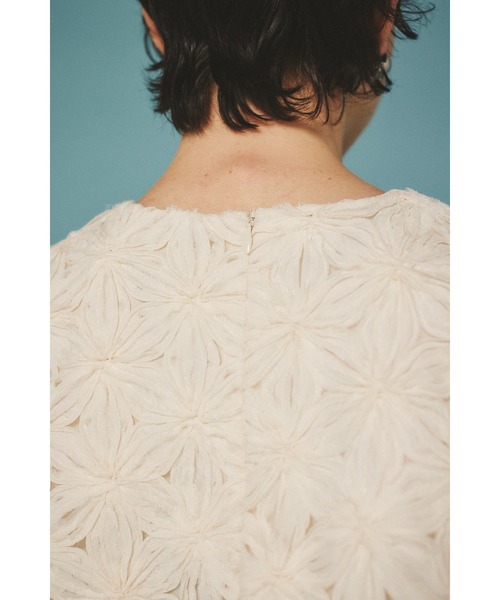 カットソー(長袖/七分) meer. flower lace tops meer. FLOWER LACE TOPS カットソー(長袖/七分)