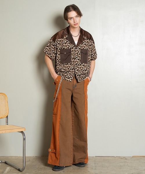 Forte（フォルテ）（フォルテ）の「Animal Design Open Collar Shirt/デザインオープンカラーシャツ/ドレープ/開襟（シャツ/ブラウス・メンズ・ホワイト/ブラウン・MEDIUM/LARGE）」の21枚目の写真
