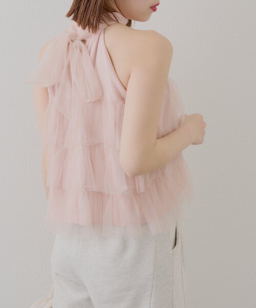 Chico（チコ）の「チュールティアードアメスリブラウス（シャツ/ブラウス・レディース・ホワイト/ピンク/ブルー・FREE）」の15枚目の写真