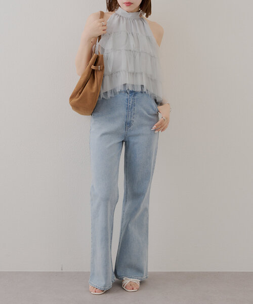 Chico（チコ）の「チュールティアードアメスリブラウス（シャツ/ブラウス・レディース・ホワイト/ピンク/ブルー・FREE）」の22枚目の写真